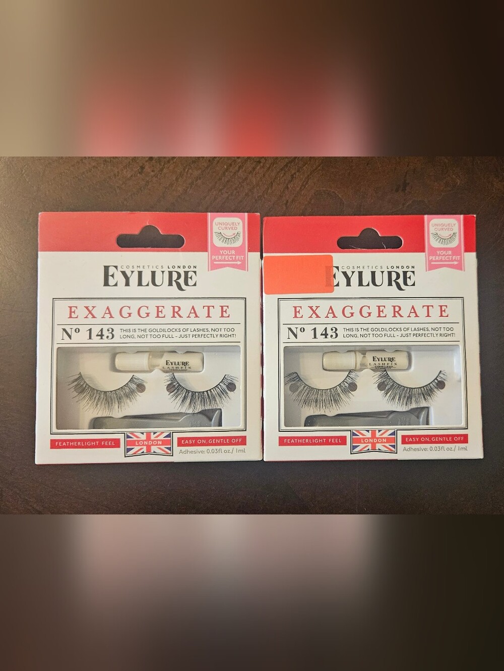 Eylure Exaggerate No. 143 False Lashes — Black 2 Packs